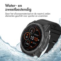 imoshion QuickFit® Stripe Siliconenbandje Garmin Watch | 26 mm aansluiting - Zwart