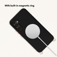 Selencia Rivièra MagSafe Case with detachable hooks Samsung Galaxy A34 (5G) - Velvet Black
