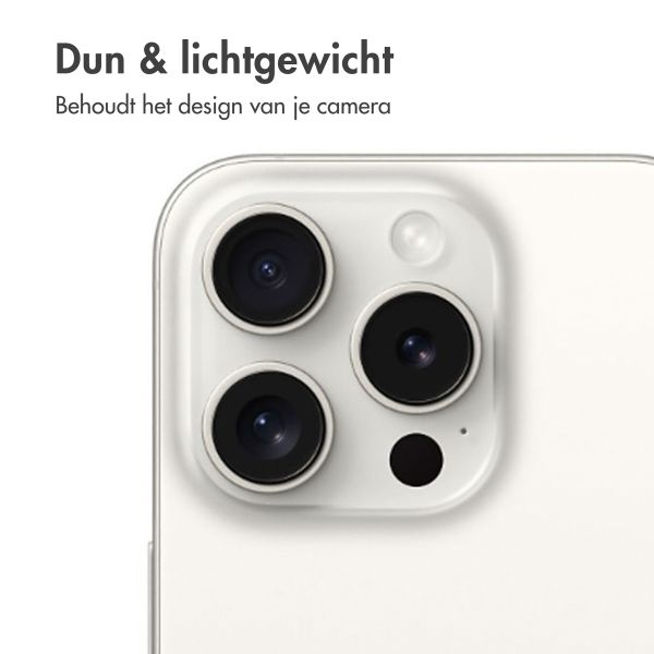 imoshion 2 Pack Camera lens protector Apple iPhone 15 Pro / 15 Pro Max - White Titanium