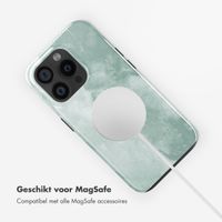 Selencia Vivid Tough Backcover met MagSafe iPhone 15 Pro - Marble Grayed Jade