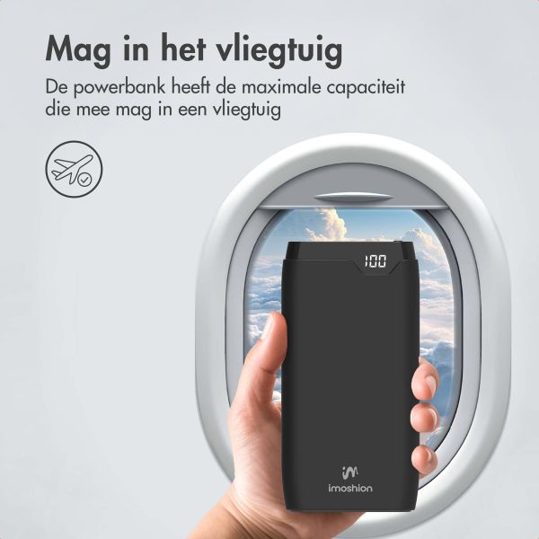 imoshion Powerbank 27.000 mAh - Quick Charge en Power Delivery - Zwart
