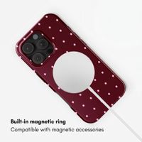 Selencia Vivid Back Cover with MagSafe Apple iPhone 16 Pro Max - Happy Dots Burgundy