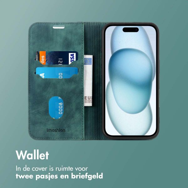 imoshion Slim Bookcase Apple iPhone 15 - Groen