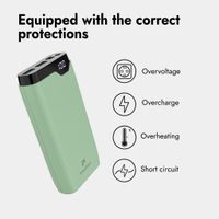 imoshion Power bank 20,000 mAh - 22.5W Fast charger - USB-C / USB-A - Green