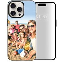 Ontwerp je eigen Apple iPhone 15 Pro Max hardcase hoesje - Zwart