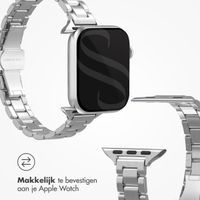 Selencia Slim Steel schakelbandje Apple Watch Series 1 t/m 9 / SE (38/40/41 mm) | Series 10 (42 mm) - Zilver