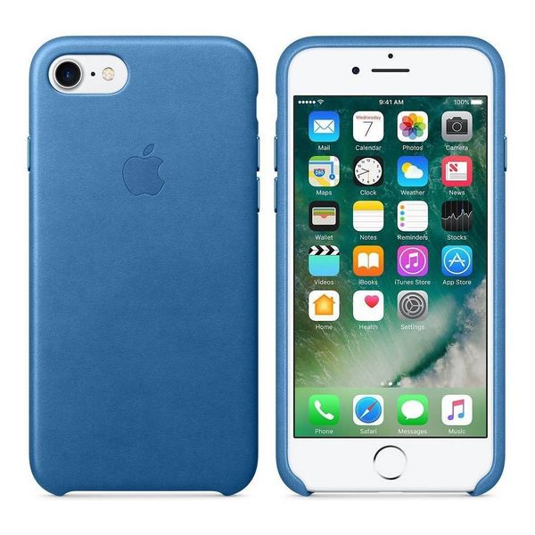 Apple Leather Backcover Apple iPhone SE (2022 / 2020) / 8 / 7 - Sea Blue