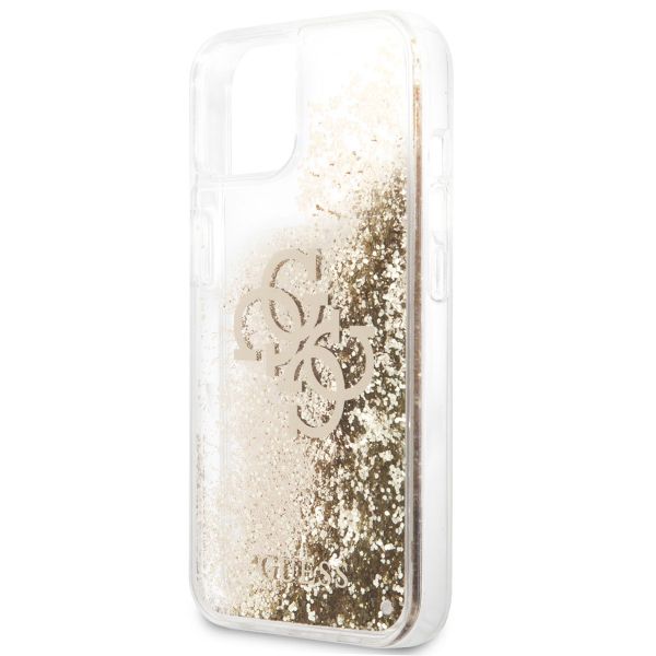 Guess 4G Logo Liquid Glitter Backcover iPhone 13 Mini - Gold