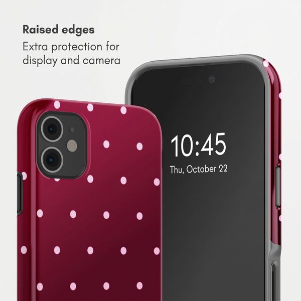 Selencia Vivid Back Cover Apple iPhone 11 - Happy Dots Burgundy