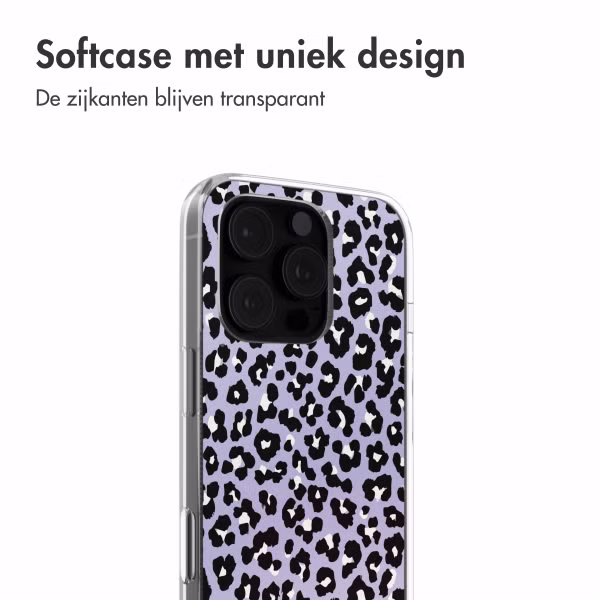 imoshion Design hoesje Apple iPhone 16 Pro - Leopard Lilac