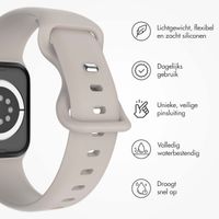 imoshion Siliconen⁺ bandje Apple Watch Series 1 t/m 11 / SE / Ultra (44/45/46/49 mm) - Maat M/L - Stone