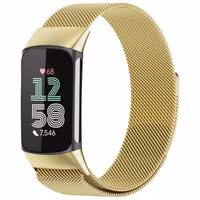 imoshion Milanees magnetisch bandje Fitbit Charge 5 - Maat S - Goud