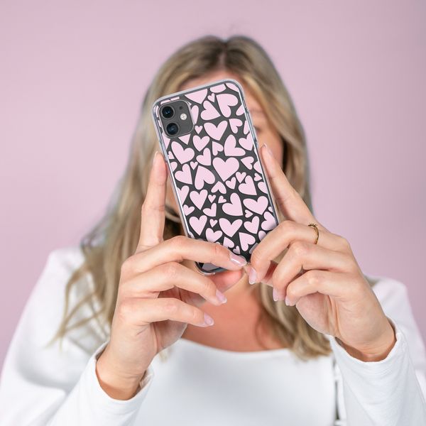 imoshion Design hoesje Samsung Galaxy A42 - Hartjes - Roze