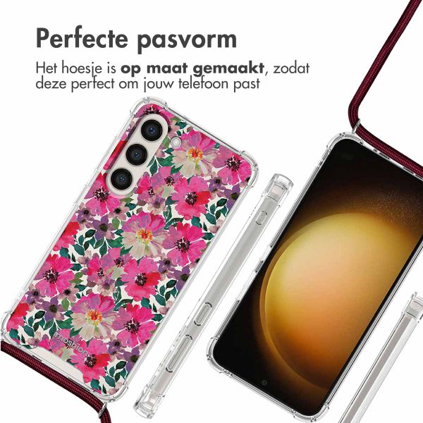 imoshion Design hoesje met koord Samsung Galaxy S23 Plus - Flower Water