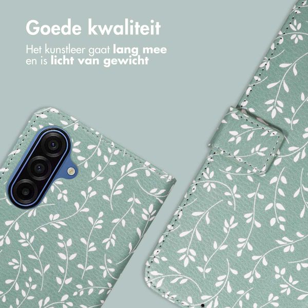 imoshion Design Bookcase Samsung Galaxy A17 - Smoke Green Flowers