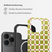 Selencia Vivid Backcover met MagSafe Apple iPhone 15 Pro - Check This Olive