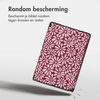 imoshion Design Trifold Bookcase Apple iPad 9 (2021) 10.2 inch / iPad 8 (2020) 10.2 inch / iPad 7 (2019) 10.2 inch - Bloom Love Blush