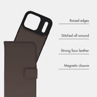 imoshion Detachable 2-in-1 Luxury Bookcase Apple iPhone 17 Pro - Brown