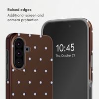Selencia Vivid Back Cover Samsung Galaxy A37 (5G) - Happy Dots Chocolate
