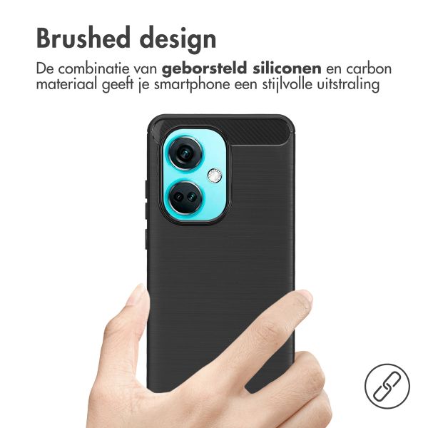 imoshion Brushed Backcover OnePlus Nord CE 3 / CE 3 Lite - Zwart