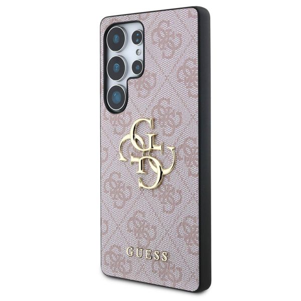 Guess 4G Metal Logo Backcover Samsung Galaxy S25 Ultra - Roze