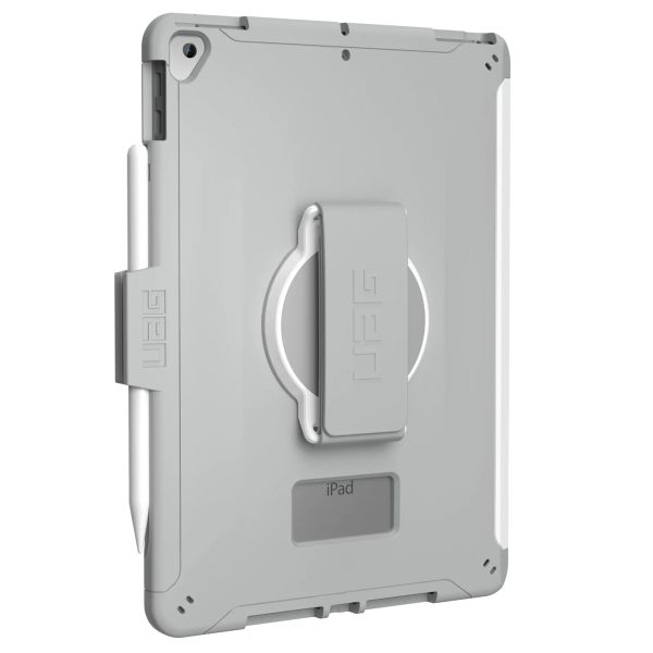 UAG Scout Healthcare backcover met strap Apple iPad 9 (2021) 10.2 inch / iPad 8 (2020) 10.2 inch / iPad 7 (2019) 10.2 inch - Wit / Grijs