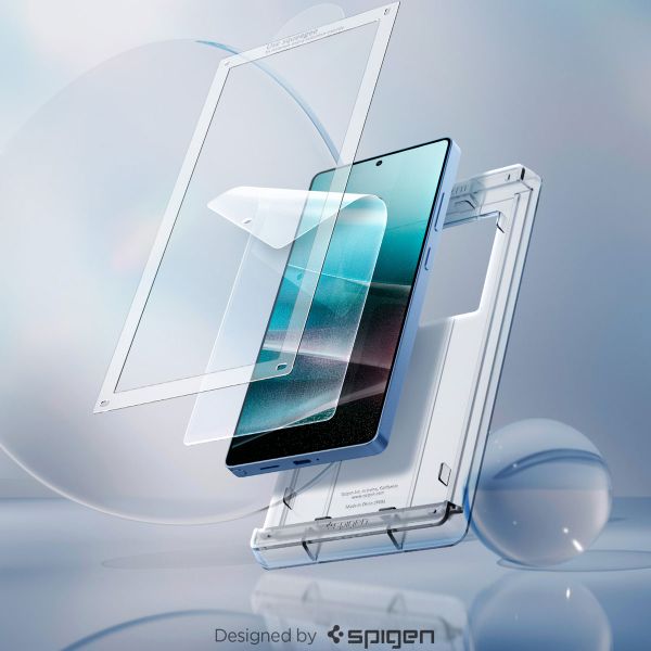 Spigen EliteShield EZ Fit met installatietray - 1 pack Samsung Galaxy S25 Ultra