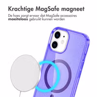 imoshion Sparkle Backcover met MagSafe Apple iPhone 12 (Pro) - Glitter Paars