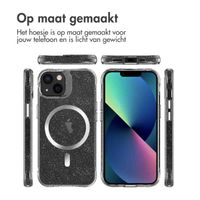 imoshion Clear Glitter Backcover met MagSafe Apple iPhone 13 - Zilver