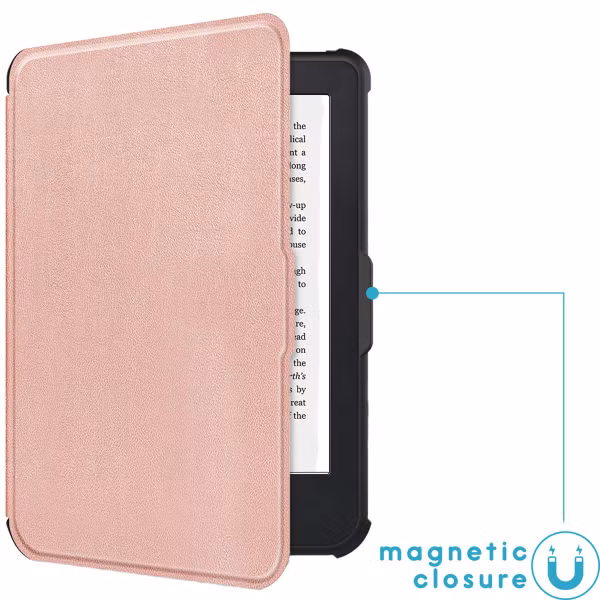 imoshion Slim Soft Case Bookcase Kobo Clara 2E / Tolino Shine 4 - Rosé Goud