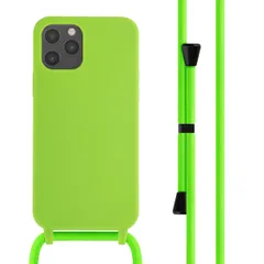 imoshion Siliconen hoesje met koord iPhone 12 (Pro) - Fluor Groen