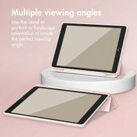 Accezz Smart Silicone Book Case Apple iPad 9 (2021) 10.2 inch / iPad 8 (2020) 10.2 inch / iPad 7 (2019) 10.2 inch - Pink