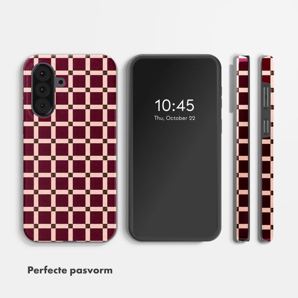 Selencia Vivid Backcover Samsung Galaxy A37 (5G) - Check This Burgundy