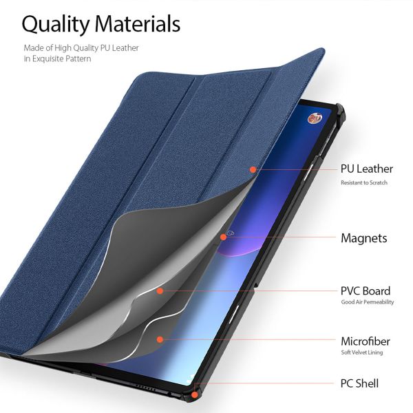 Dux Ducis Domo Bookcase Lenovo Tab M10 Plus (3rd gen) - Donkerblauw
