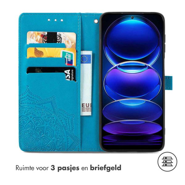 imoshion Mandala Bookcase Xiaomi Redmi Note 12 Pro (5G) - Turquoise