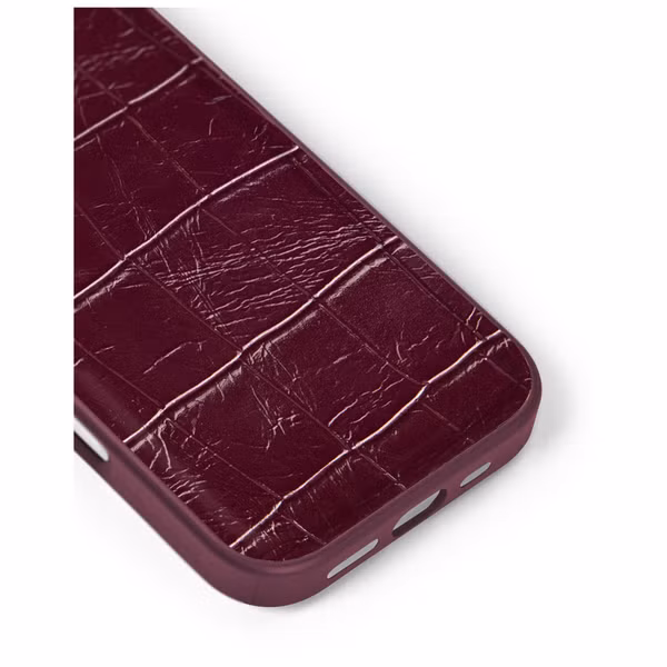 iDeal of Sweden Vegan Leather MagSafe Backcover Apple iPhone 16 Pro Max - Fine Wine Croco