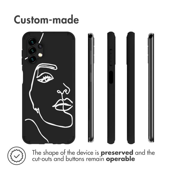 imoshion Design hoesje Samsung Galaxy A13 (5G) / A04s - Line Art Woman Black