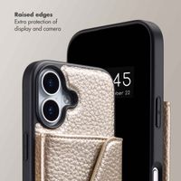 Selencia Sera Phone Case with Cord and Envelope Card Holder Apple iPhone 17 - Champagne