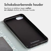 imoshion Design Bookcase Apple iPhone SE (2022 / 2020) / 8 / 7 / 6(s) - Smoke Green Flowers