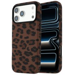 Selencia Sabi Backcover Panterprint met MagSafe Apple iPhone 17 Pro Max - Mocha Brown