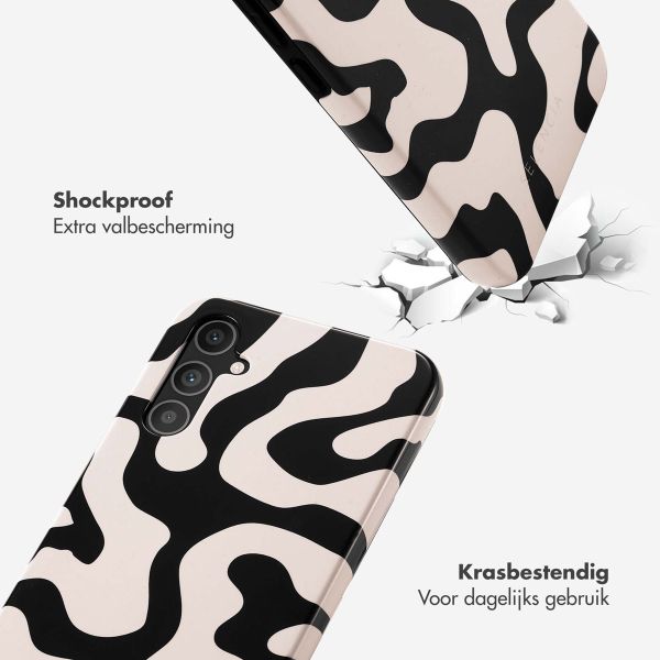 Selencia Vivid Tough Backcover Samsung Galaxy A34 (5G) - Art Wave Black