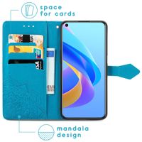 imoshion Mandala Bookcase Oppo A76 (4G) - Turquoise