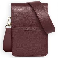 Selencia Avani Slang Telefoontasje Crossbody - Donkerrood