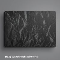 Selencia Fluwelen Cover Apple MacBook Air 13 inch (2022 / 2024 M3 chip / 2025 M4 chip) - Zwart