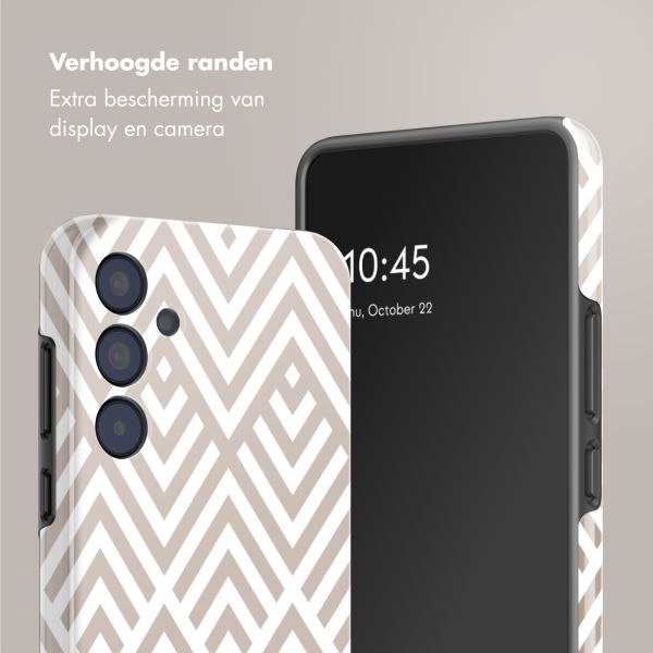 Selencia Vivid Tough Backcover Samsung Galaxy A35 - Beige Zigzag