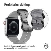 imoshion Nylon bandje Apple Watch Series 1-9 / SE - 38/40/41 mm / Series 10 - 42 mm - Grijs