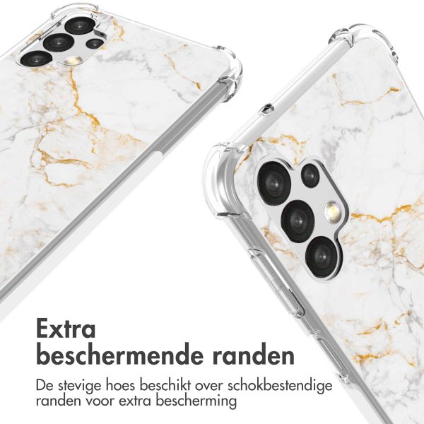 imoshion Design hoesje met koord Samsung Galaxy A13 (4G) - White Marble