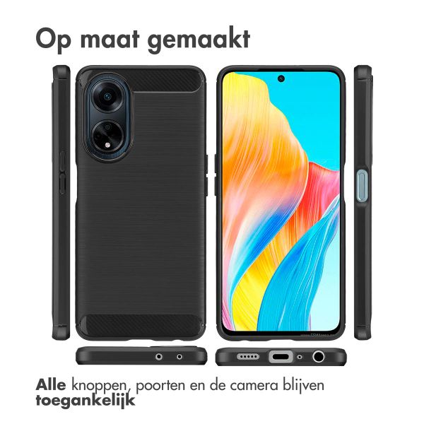 imoshion Brushed Backcover Oppo A98 - Zwart