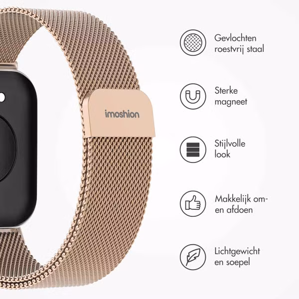 imoshion Milanees magnetisch bandje Huawei Watch Fit 3 - Rose Gold