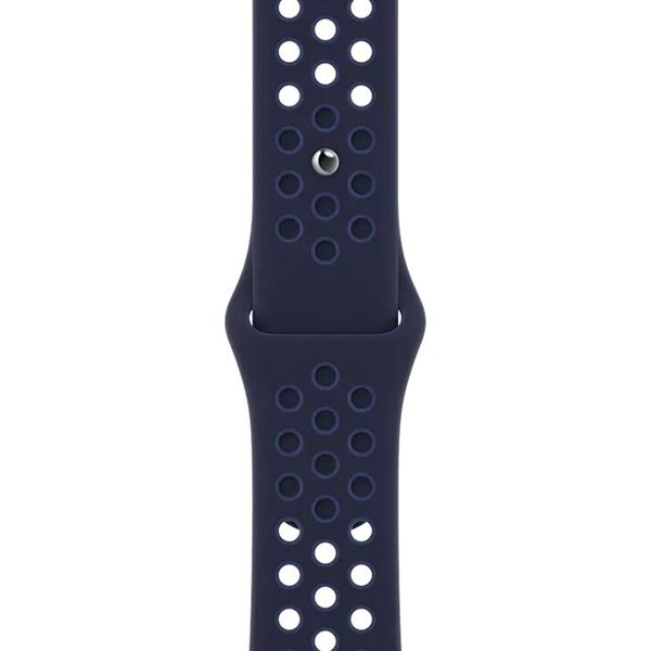 Apple Nike Sport Band Apple Watch Series 1 t/m 9 / SE (38/40/41 mm) | Series 10 (42 mm) - Midnight Navy/Mystic Navy